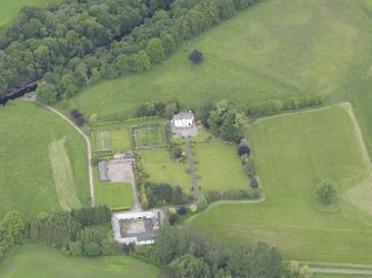 Oblique aerial view of Lochlane House, taken from the S.