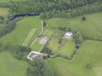 Oblique aerial view of Lochlane House, taken from the SSE.
