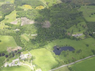 General oblique aerial view of Lawers Country House, taken from the S.