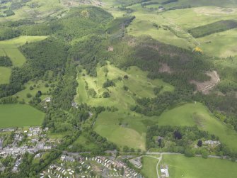 Oblique aerial view of Comrie Golf Course, taken from the SE.