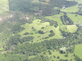 Oblique aerial view of Comrie Golf Course, taken from the WSW.