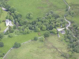 Oblique aerial view of Edinample Castle, taken from the WNW.