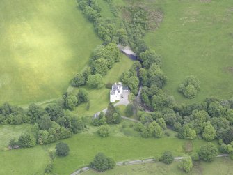 Oblique aerial view of Edinample Castle, taken from the W.