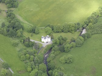 Oblique aerial view of Edinample Castle, taken from the S.