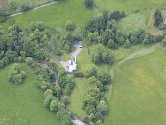 Oblique aerial view of Edinample Castle, taken from the E.
