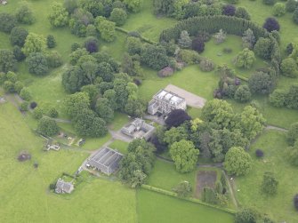 Oblique aerial view of Inchyra House, taken from the NW.