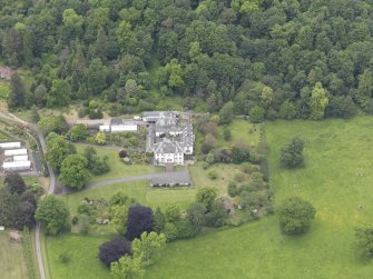 Oblique aerial view of Glendoick House, taken from the S.