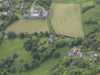 Oblique aerial view of Kinnaird Castle, taken from the E.