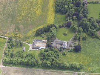 Oblique aerial view of Inchmartine House, taken from the NNW.