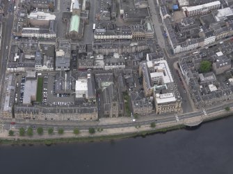 Oblique aerial view of St John's Kirk, taken from the E.