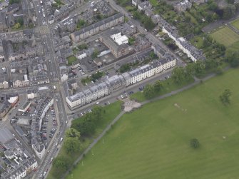 Oblique aerial view of Old Perth Academy, taken from the E.