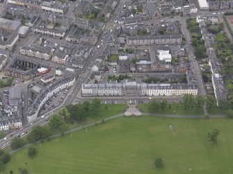 Oblique aerial view of Old Perth Academy, taken from the ENE.