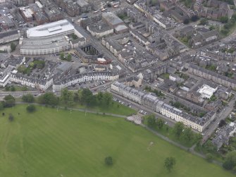 Oblique aerial view of Old Perth Academy, taken from the NNE.