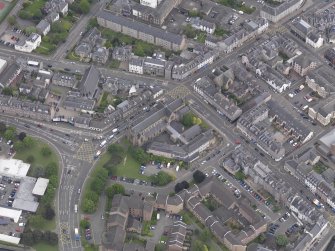 Oblique aerial view of St Ninian's Cathedral, taken from the SSW.