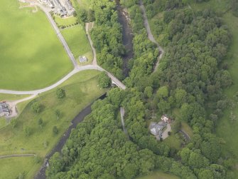 Oblique aerial view of Dalcrue Bridge, taken from the ESE.