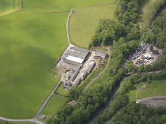 Oblique aerial view of Dalcrue House, taken from the NE.