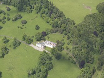 Oblique aerial view of Doune Park Country House, taken from the SE.