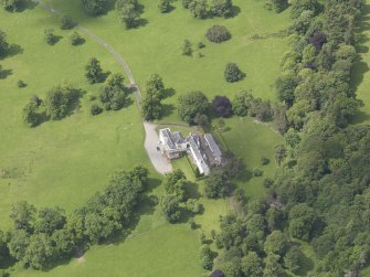 Oblique aerial view of Doune Park Country House, taken from the E.