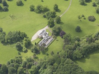Oblique aerial view of Doune Park Country House, taken from the NE.