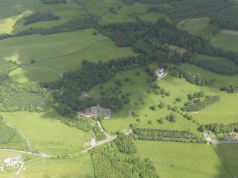 General oblique aerial view of Doune Park Country House estate, taken from the SSW.