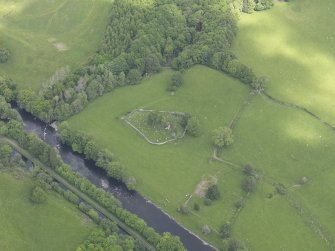 Oblique aerial view of St Aedh's Church, taken from the S.