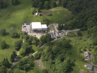 Oblique aerial view of Argaty Country House under restoration, taken from the NE.