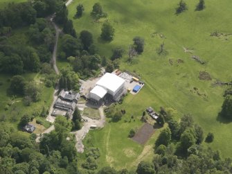 Oblique aerial view of Argaty Country House under restoration, taken from the WNW.