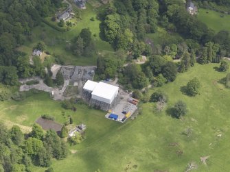 Oblique aerial view of Argaty Country House under restoration, taken from the SSW.