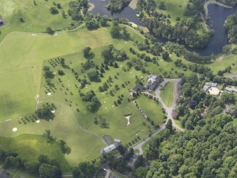 Oblique aerial view of Airthrey Golf Course, taken from the NE.