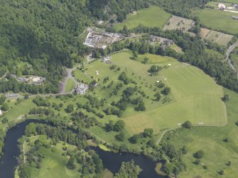 Oblique aerial view of Airthrey Golf Course, taken from the SSW.