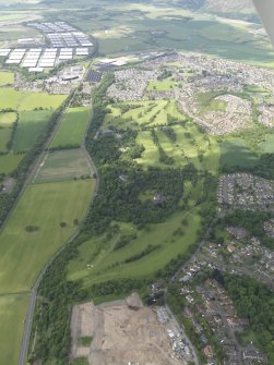 Oblique aerial view of Braehead Golf Course, taken from the E.