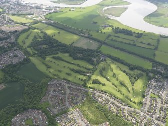 Oblique aerial view of Braehead Golf Course, taken from the NNE.