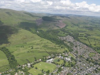 General oblique aerial view of Dollar Golf Course, taken from the SW.