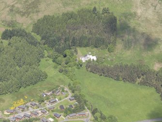 Oblique aerial view of Glendevon Castle, taken from the SSE.