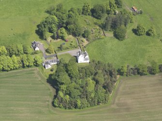Oblique aerial view of Aldie Castle, taken from the WSW.