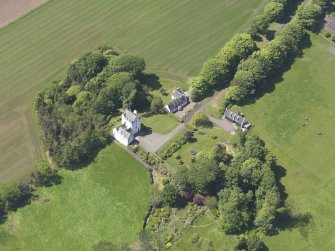 Oblique aerial view of Aldie Castle, taken from the E.