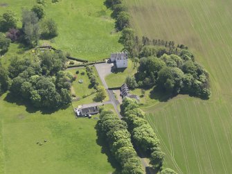 Oblique aerial view of Aldie Castle, taken from the NNW.