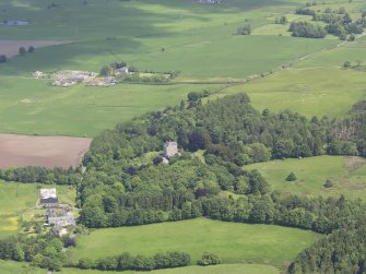General oblique aerial view of Cleish Castle, taken from the W.