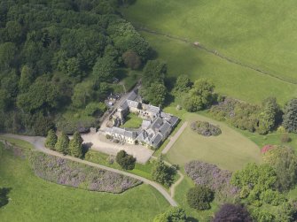 Oblique aerial view of Blair Adam Country House, taken from the SE.