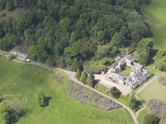 Oblique aerial view of Blair Adam Country House, taken from the ESE.