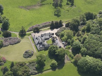 Oblique aerial view of Blair Adam Country House, taken from the N.