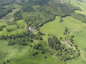 General oblique aerial view of Blair Adam Country House, taken from the E.