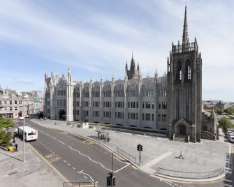 View of Marischal College from 3rd floor terrace of St Nicholas House.