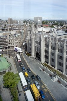 View along Broad Street and Gallowgate showing Marischal College, taken from St Nicholas House.