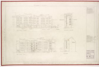 Sections and elevations.
Title: Block I Elevations