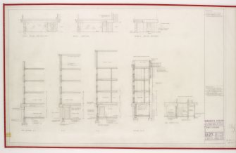 Part section.  Includes Section through Block I and II pend.
Title: Part sections.