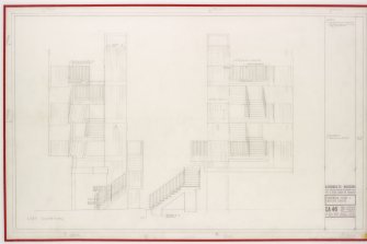 East and West elevations for external stairs at Canongate Housing .  
Title: External Stair & Refuse Chute
