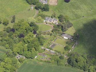 Oblique aerial view of Huntingdon House, taken from the S.