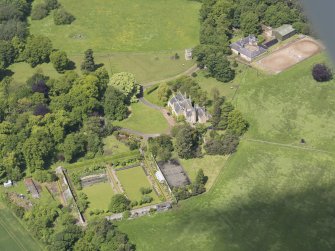 Oblique aerial view of Huntingdon House, taken from the ESE.