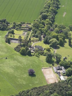 Oblique aerial view of Huntingdon House, taken from the NE.